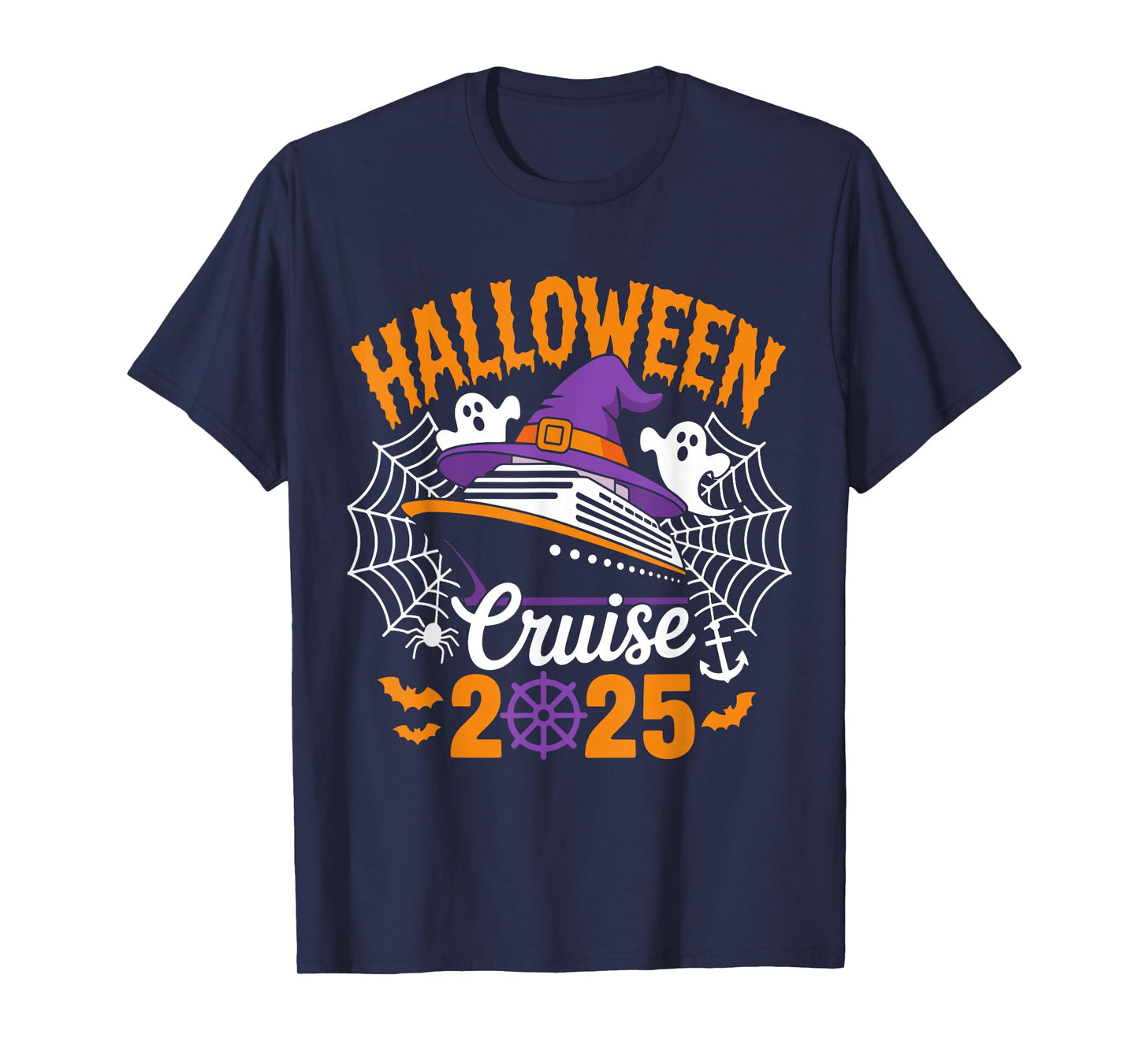 Retro Halloween Cruise 2025 Matching Family Halloween Trip T-Shirt