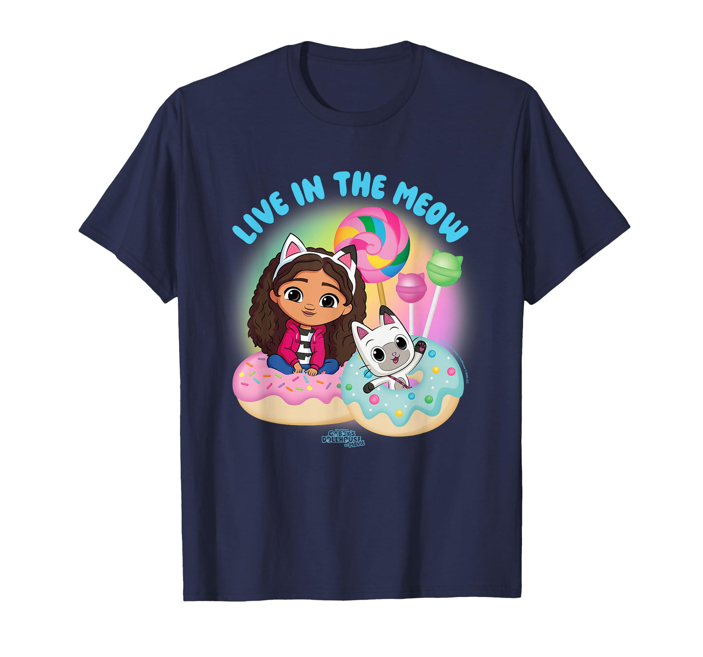 DreamWorks Gabby’s Dollhouse The Movie Live in The Meow T-Shirt