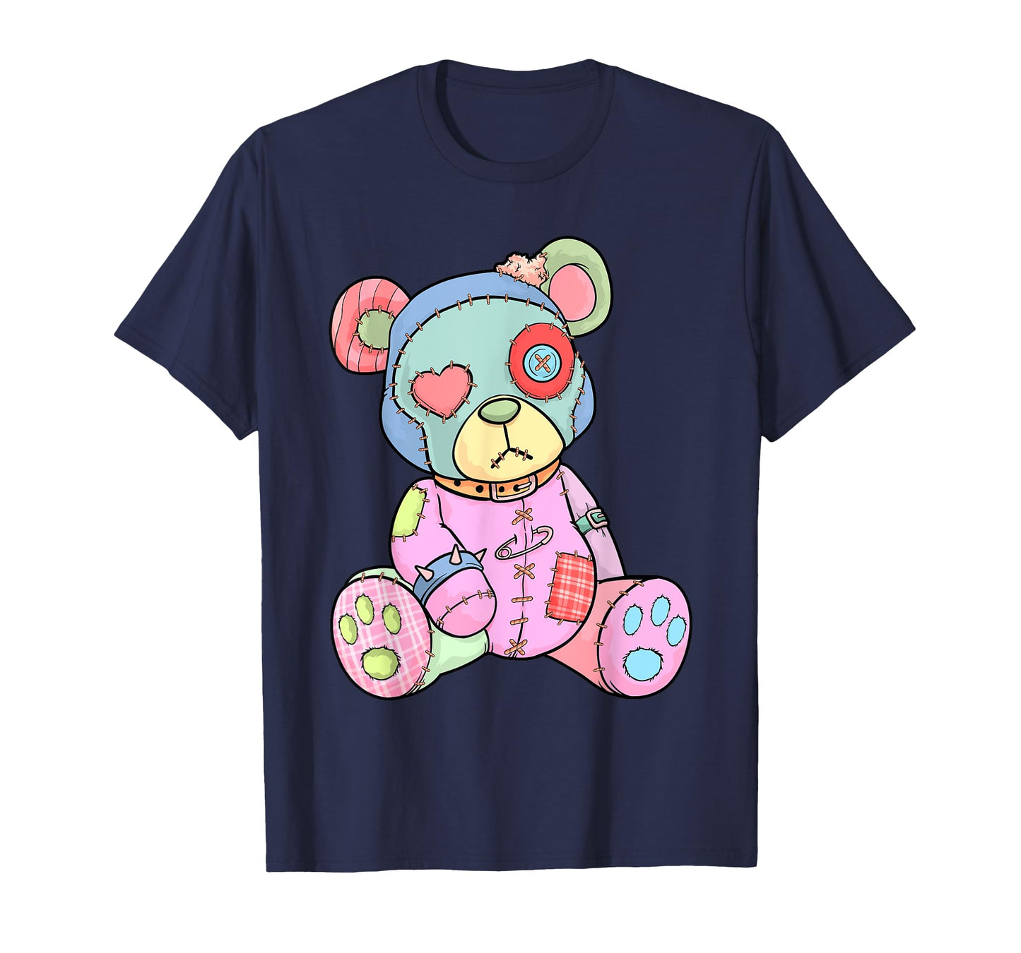 Pastel Goth Teddy Bear Japanese Anime Kawaii Menhera T-Shirt Small