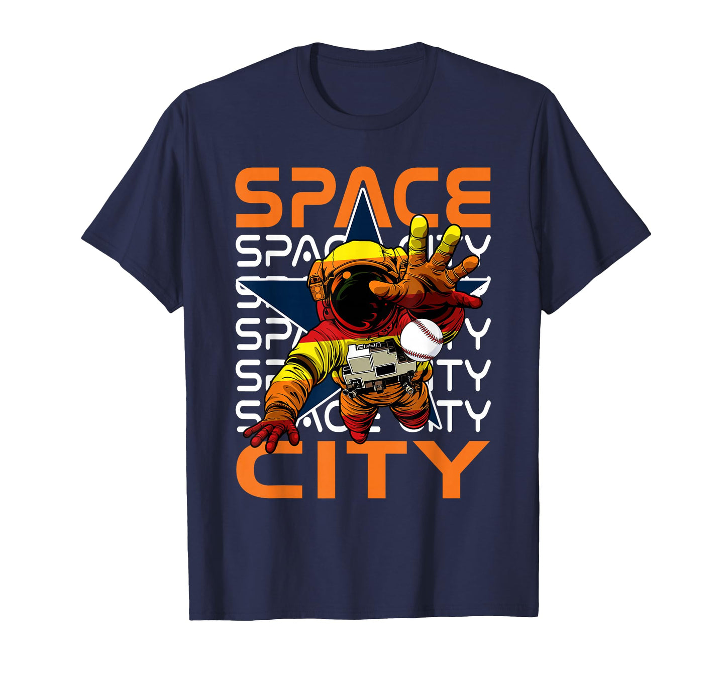 Classic Space City Proud Name Personalized Kawaii Houston T-Shirt
