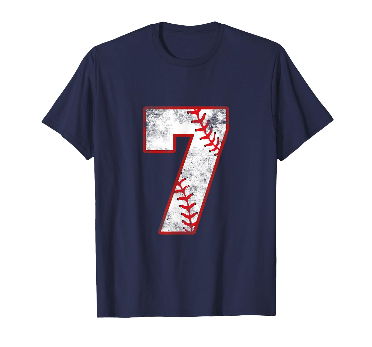 Vintage Baseball 7 Jersey Number T-Shirt