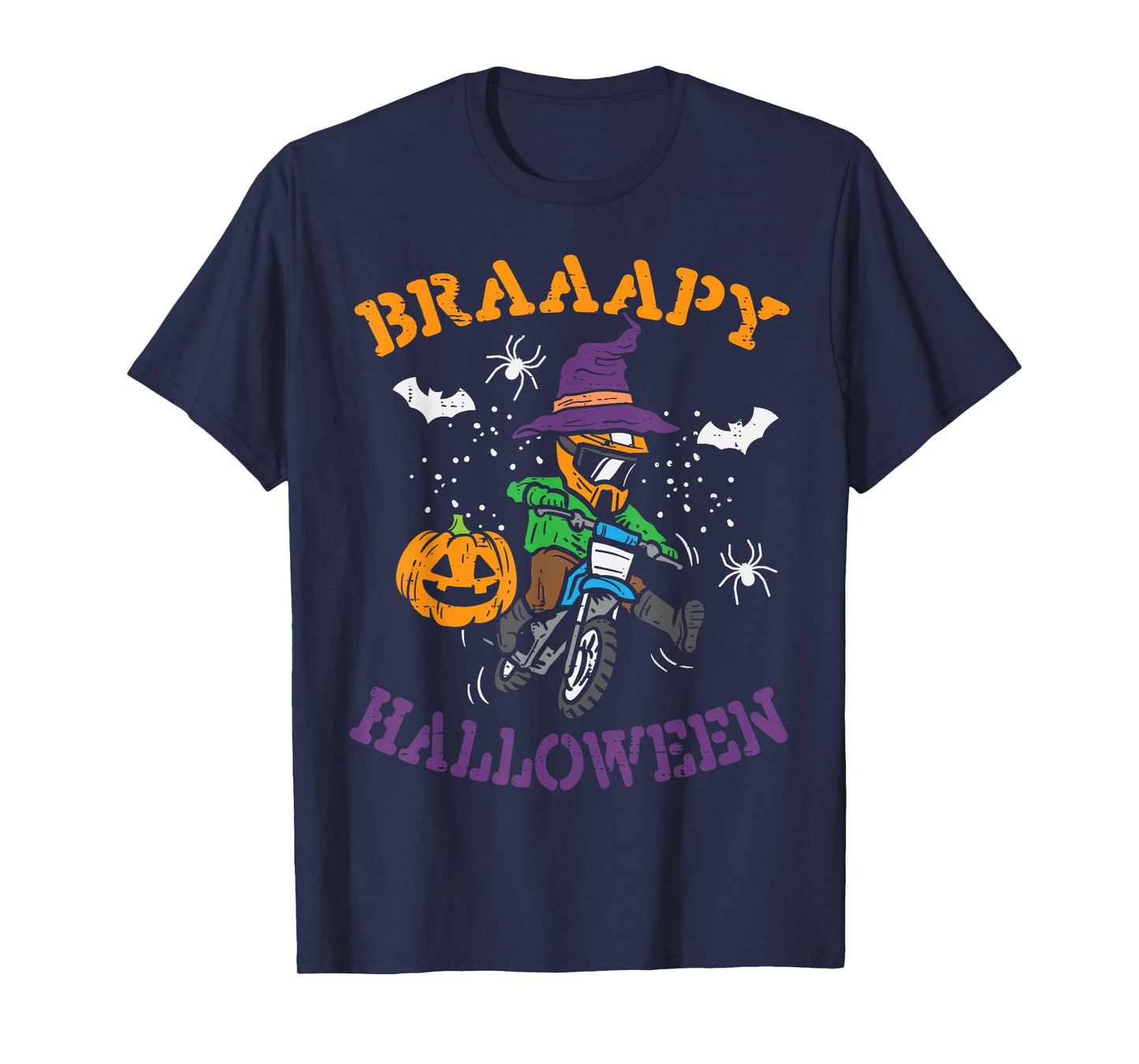 Motocross Braaapy Halloween Costume Dirt Bike Boys Kids T-Shirt