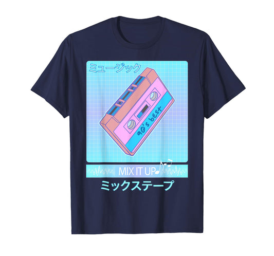 Mix Tape 90s Japanese Otaku Aesthetic Vaporwave Retro Art T-Shirt
