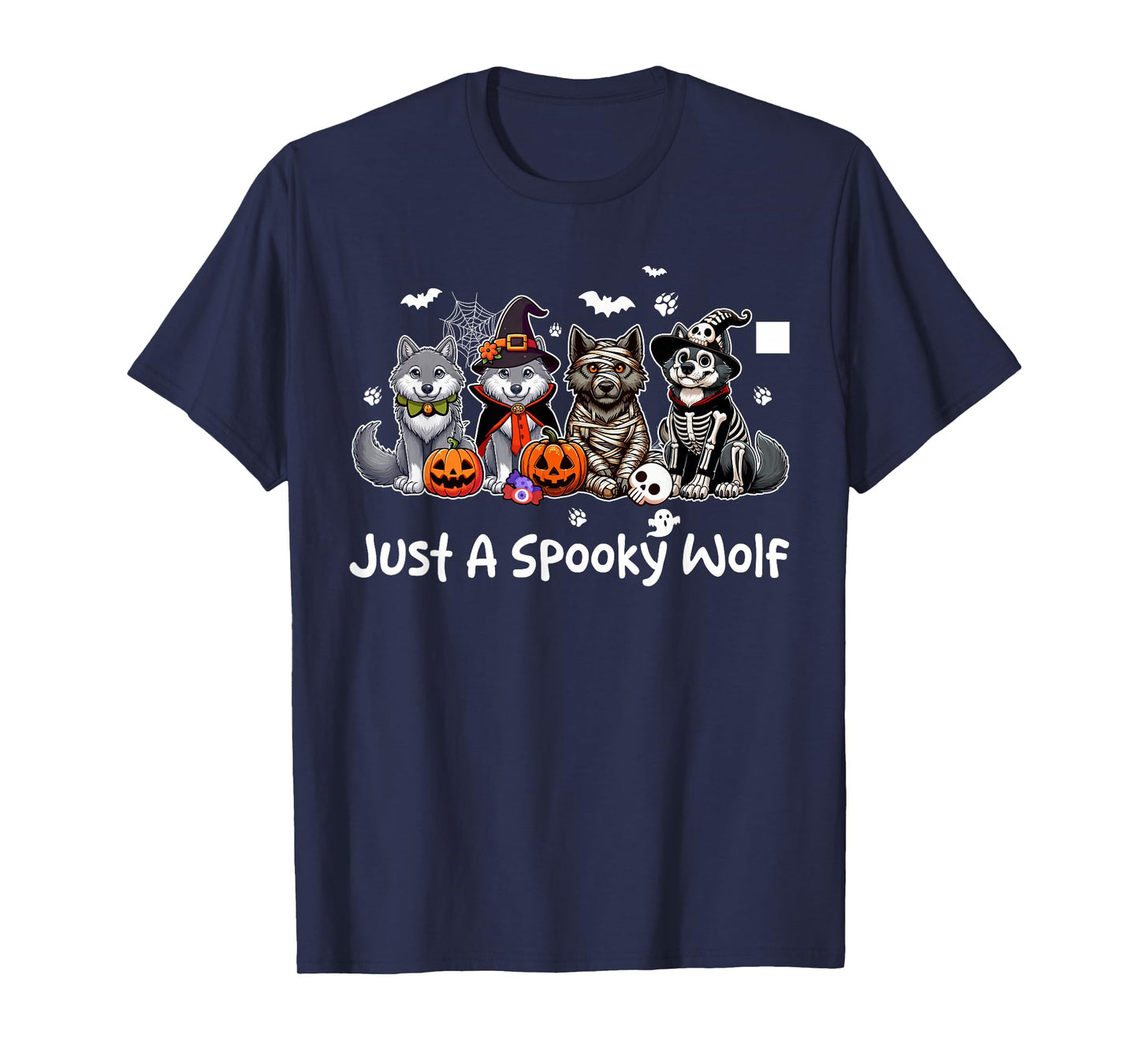 Just A Spooky Halloween Wolf Group Wolve As Witch Mummy T-Shirt