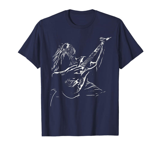 Heavy Metal Guitar Rocker Rock Star Music Rock and Roll T-Shirt