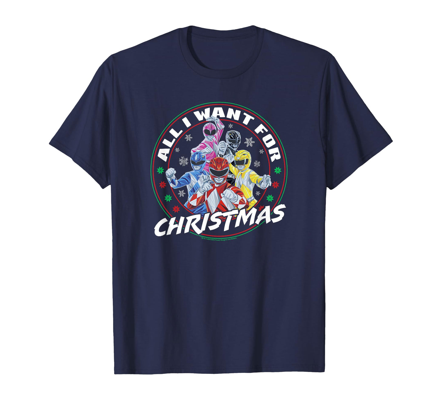 Power Rangers Christmas All I Want For T-Shirt