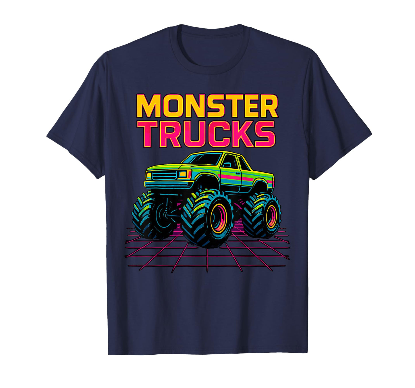 Retro Monster Truck Birthday Party Monster Trucks T-Shirt