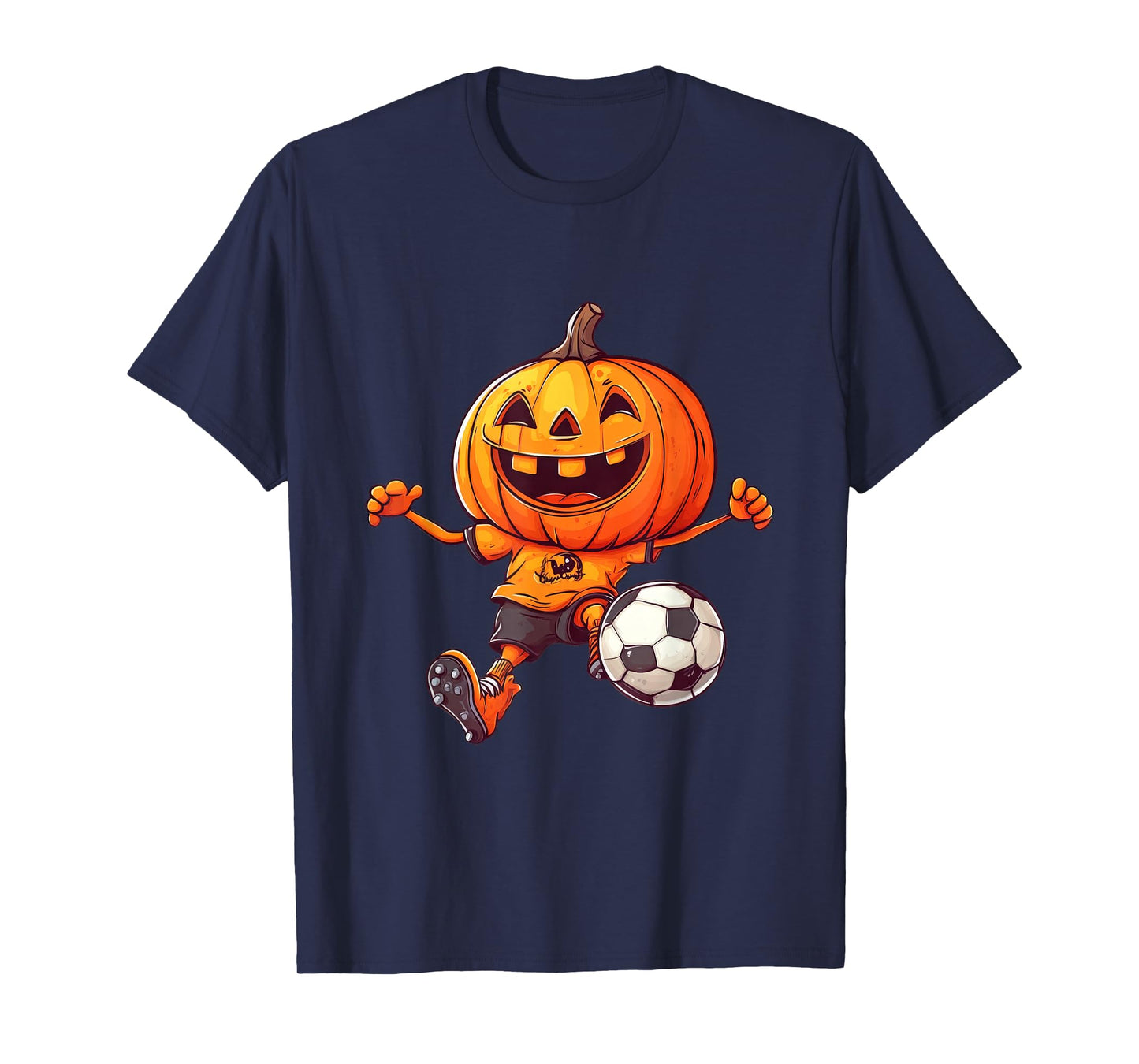 Halloween Pumpkin Skeleton Soccer Football Costume Boys Kids T-Shirt