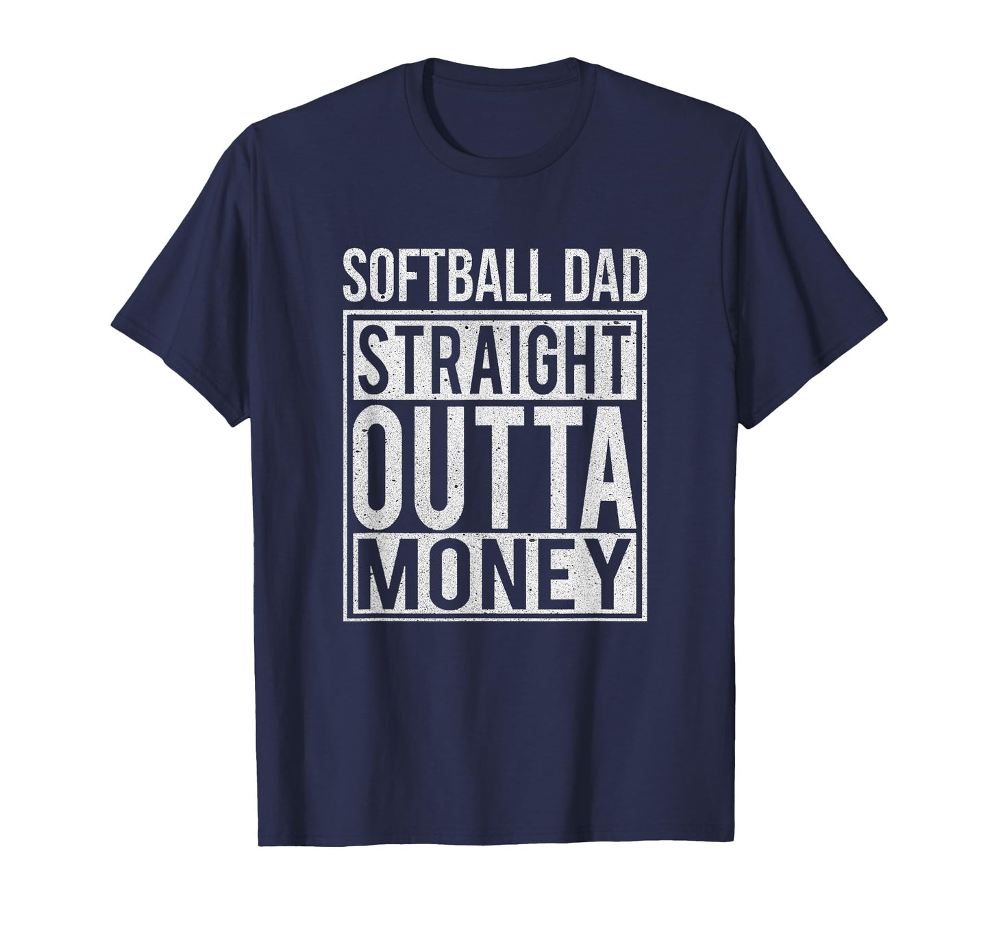 Softball Dad Straight Outta Money T-Shirt I Funny Pitch Gift T-Shirt