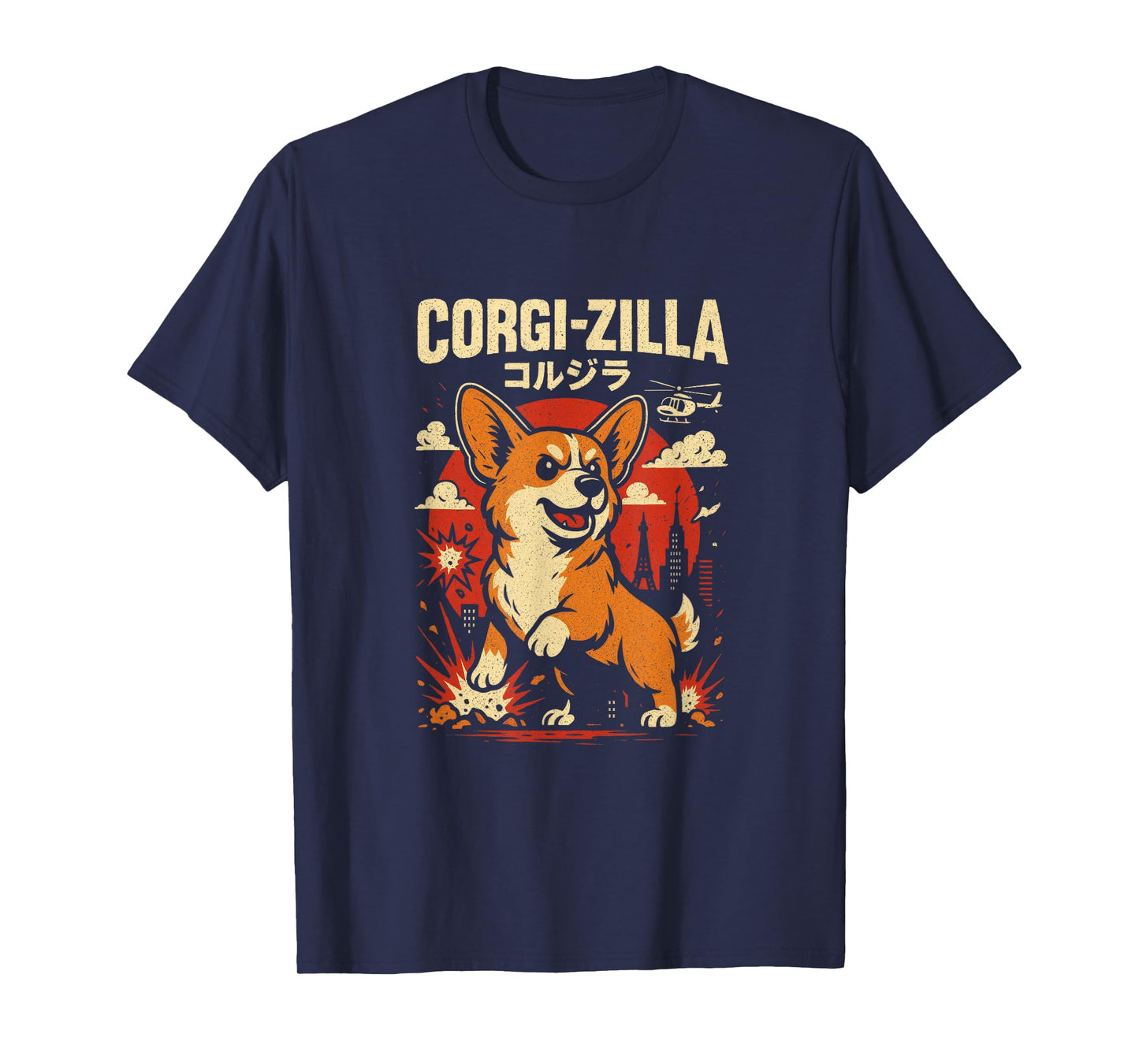 Corgi-zilla - Corgizilla Parody Japanese Art Corgi T-Shirt