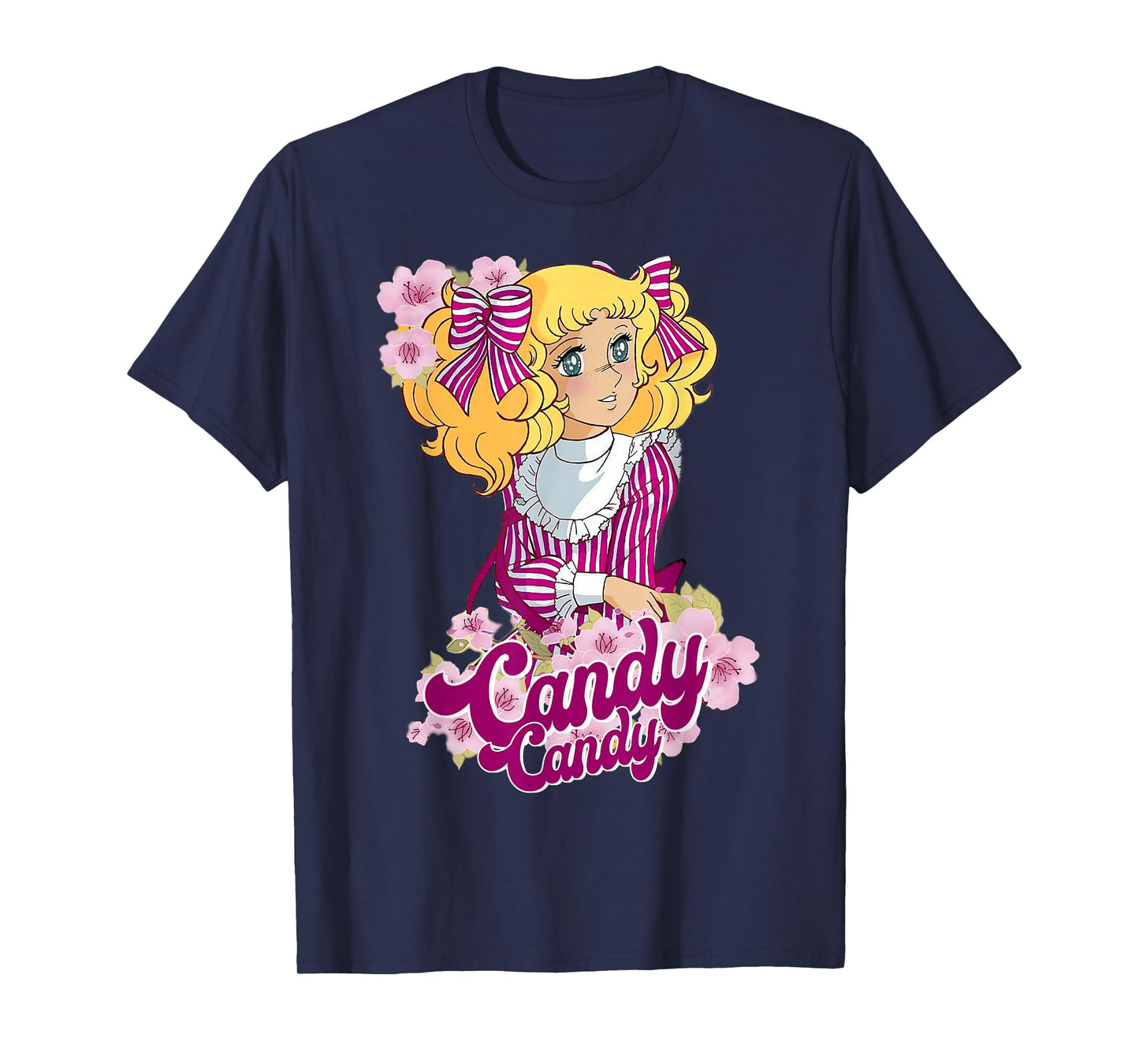 Candy Candy Pink Cartoon Japanese 80s Vintage Anime Manga T-Shirt