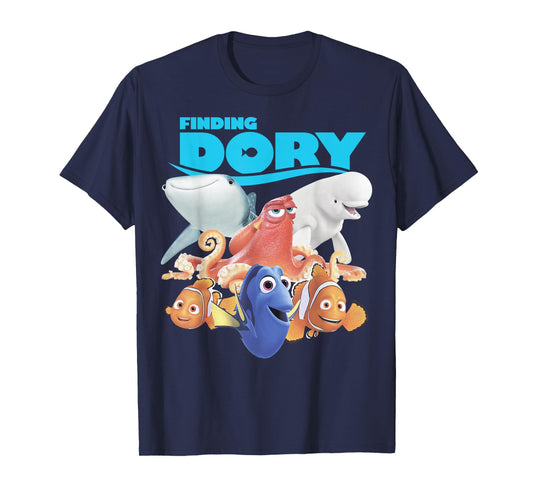 Disney Pixar Finding Dory Nemo & The Crew Movie Poster T-Shirt