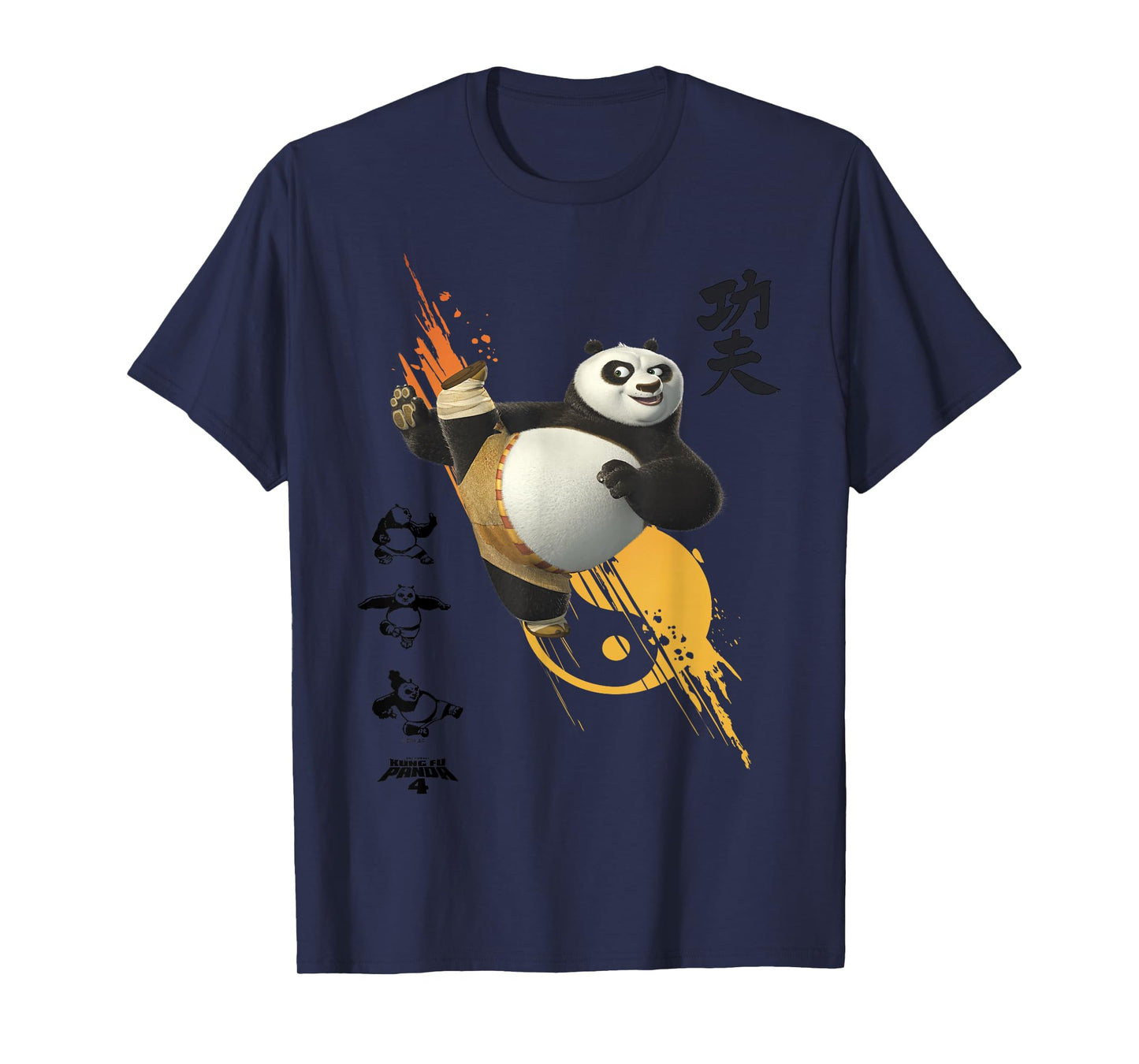DreamWorks Kung Fu Panda 4 Po Flying Kick T-Shirt