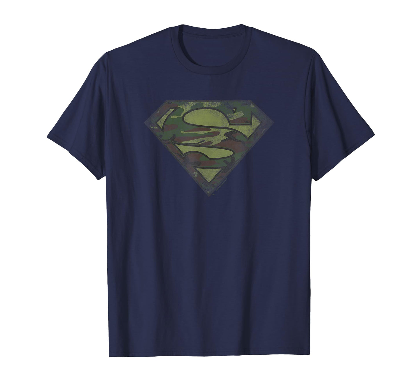 Superman Camo Logo Distressed T-Shirt