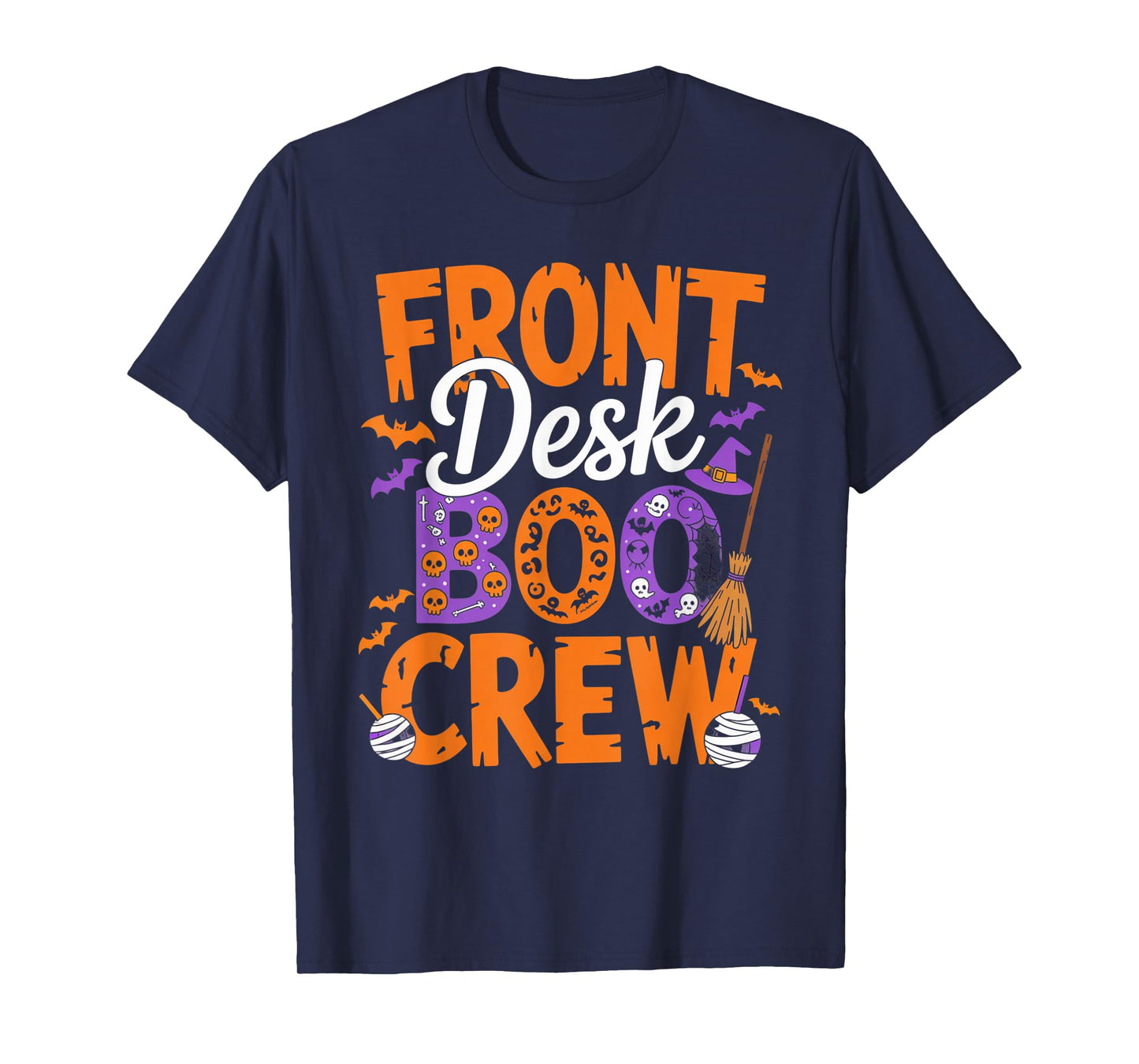 Front Desk Boo Crew Halloween Matching Spooky Outfit T-Shirt