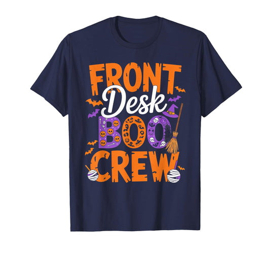 Front Desk Boo Crew Halloween Matching Spooky Outfit T-Shirt