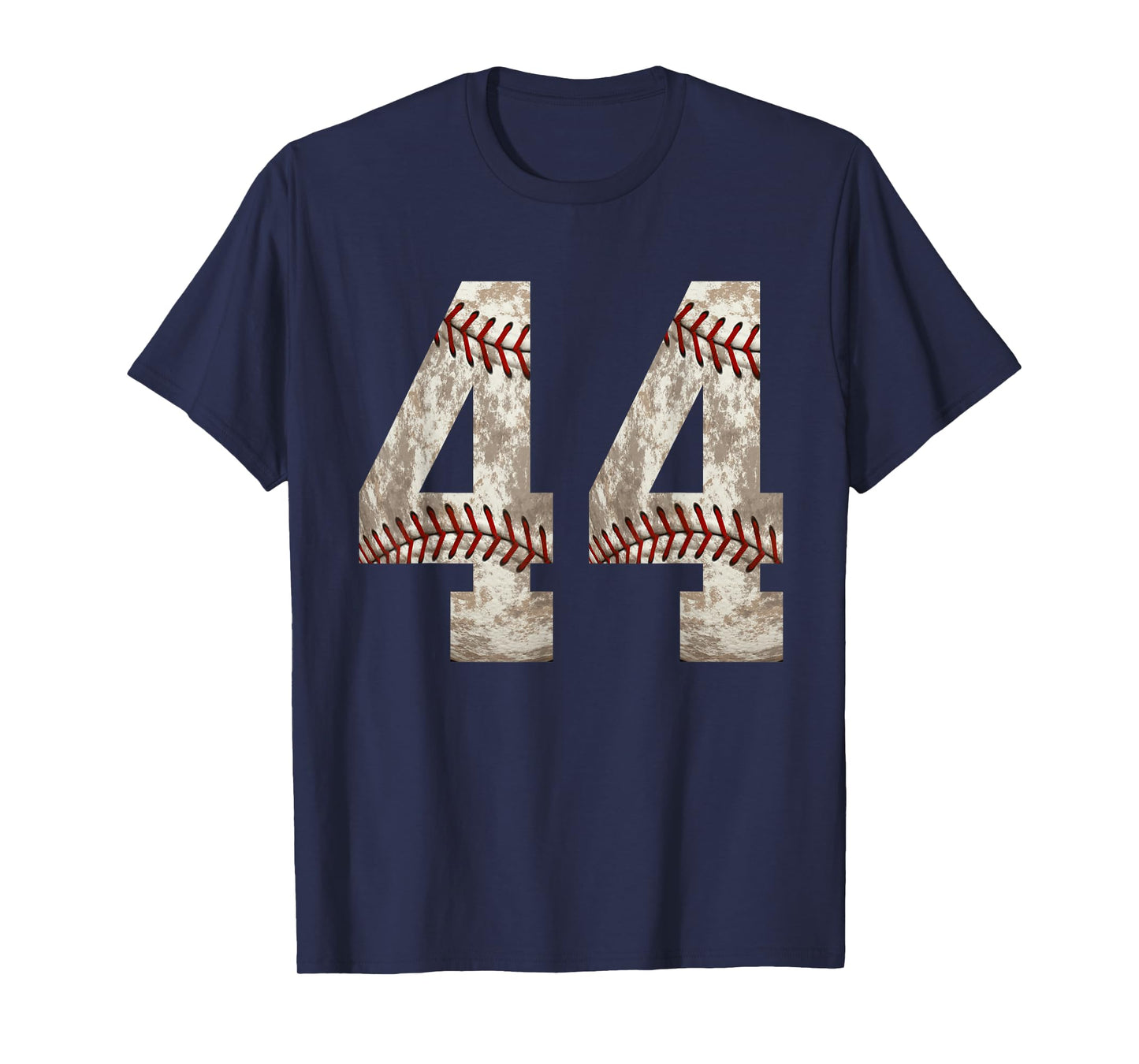 Baseball Jersey Number 44 Outfit Distressed Ball Design T-Shirt