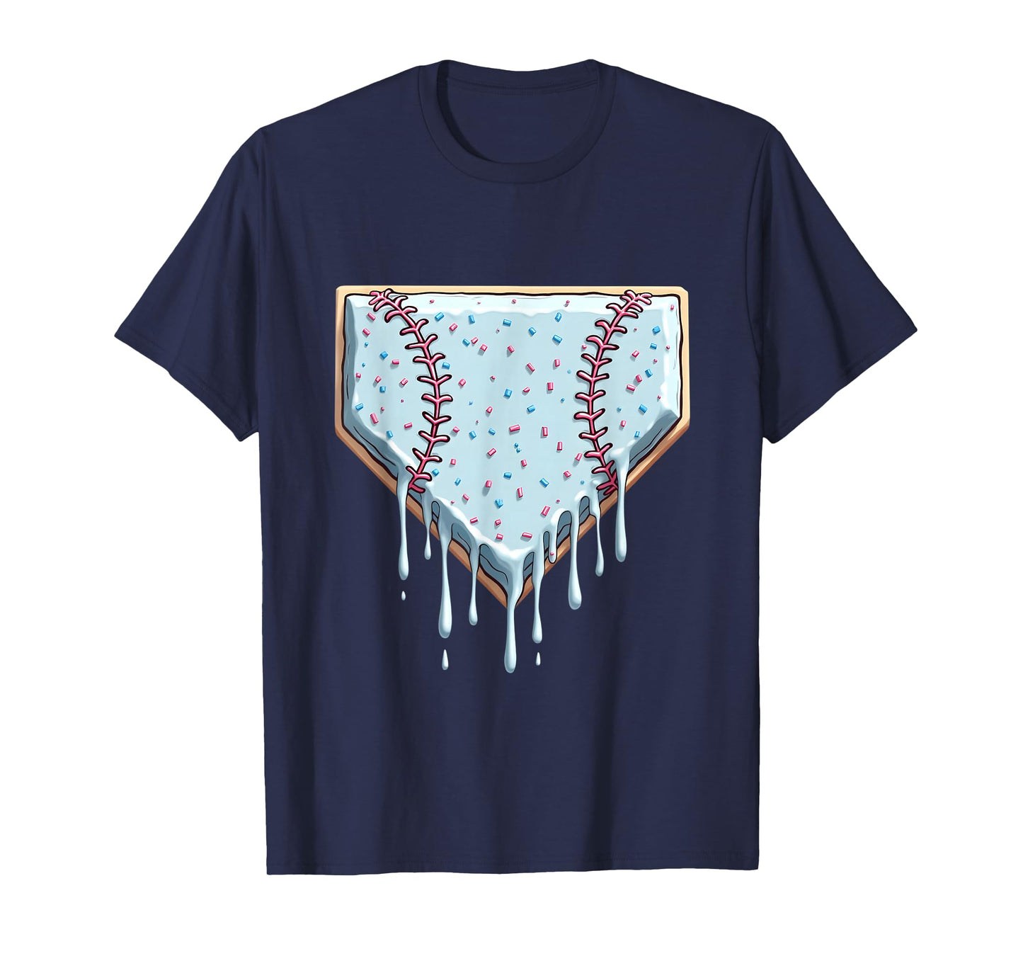 Baseball Ice Cream Dripping Youth Toddler Women Kids Boys T-Shirt