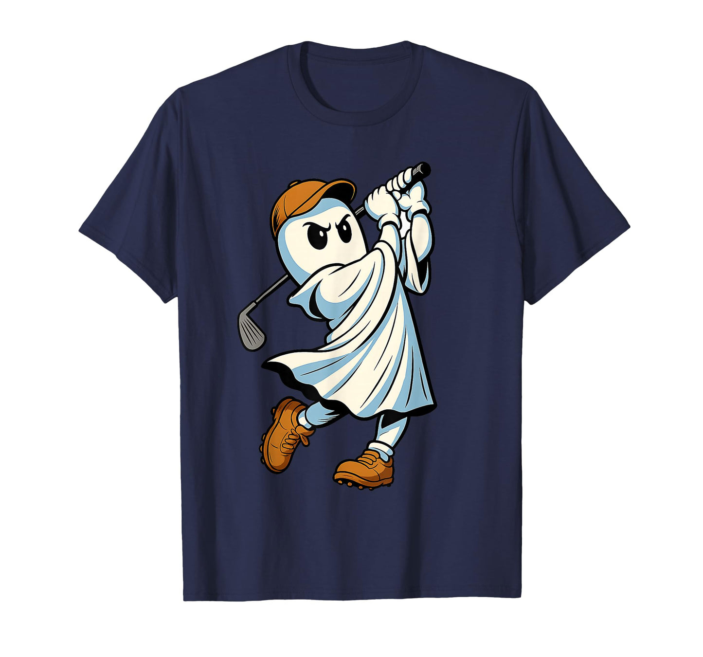 Golf Lover Halloween Ghost Playing Golf Funny Party Costume T-Shirt