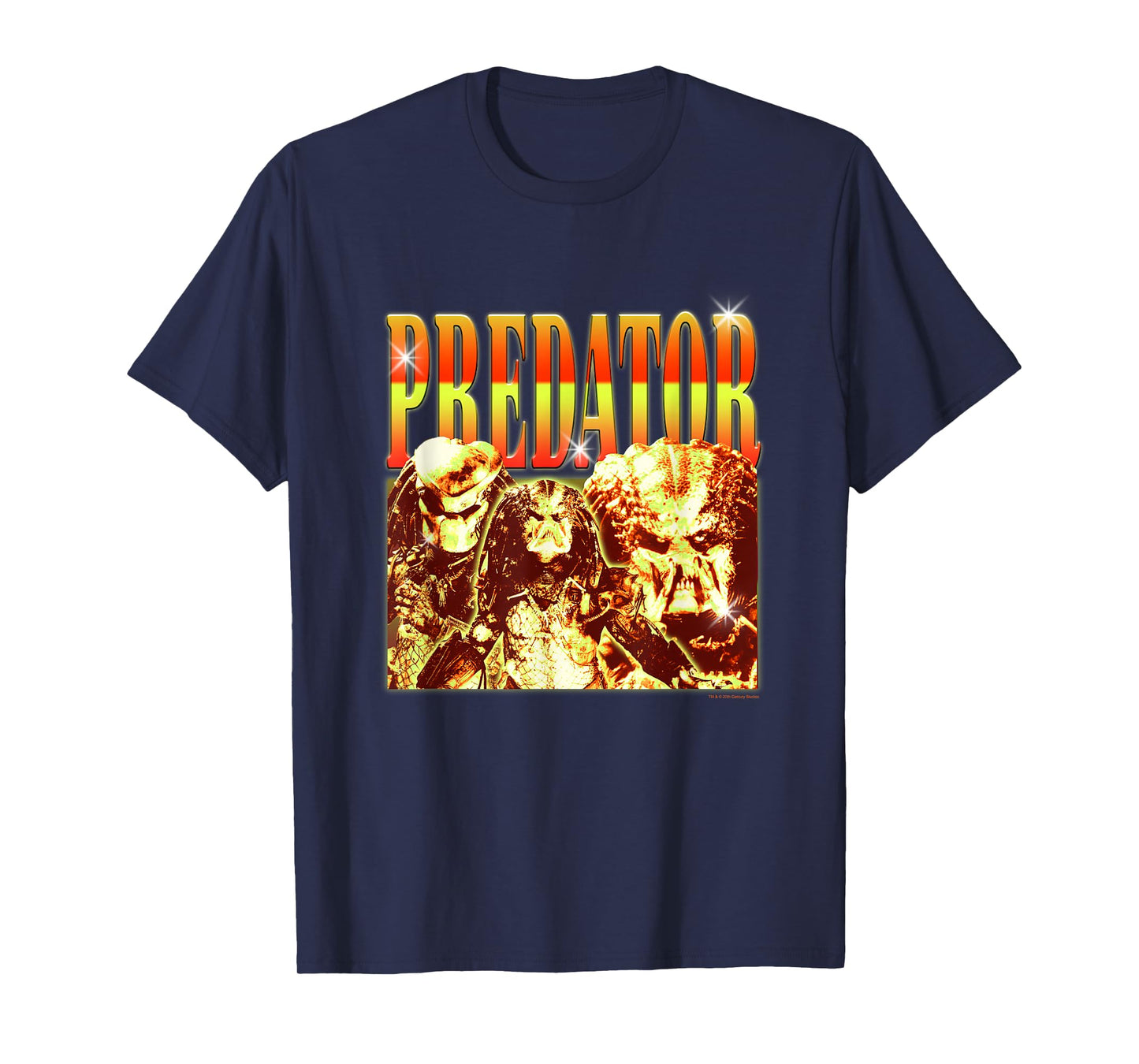 Aliens Iconic Epic Predator Montage Retro Big Chest Poster T-Shirt