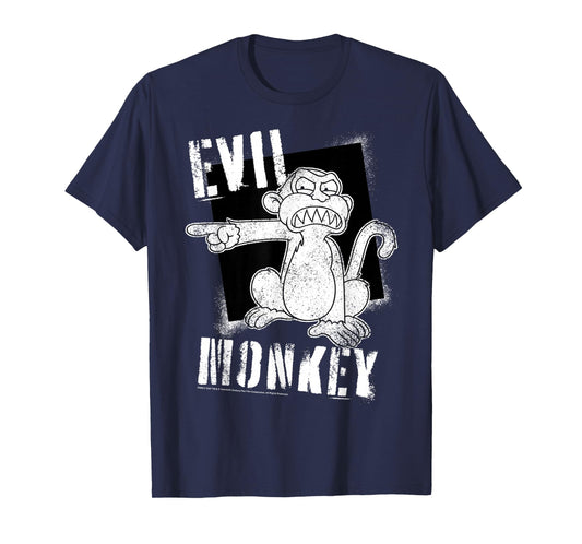 Family Guy Evil Monkey Angry Distressed Big Chest Poster T-Shirt