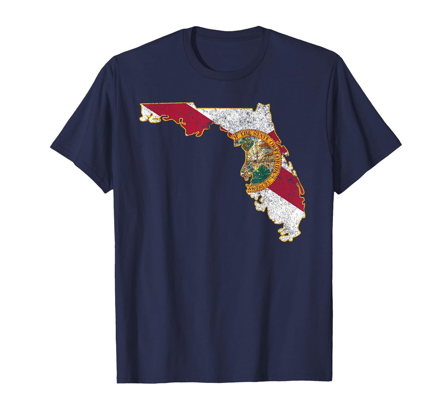 Florida Shirt: State T-Shirt with Florida Shape Flag T-Shirt