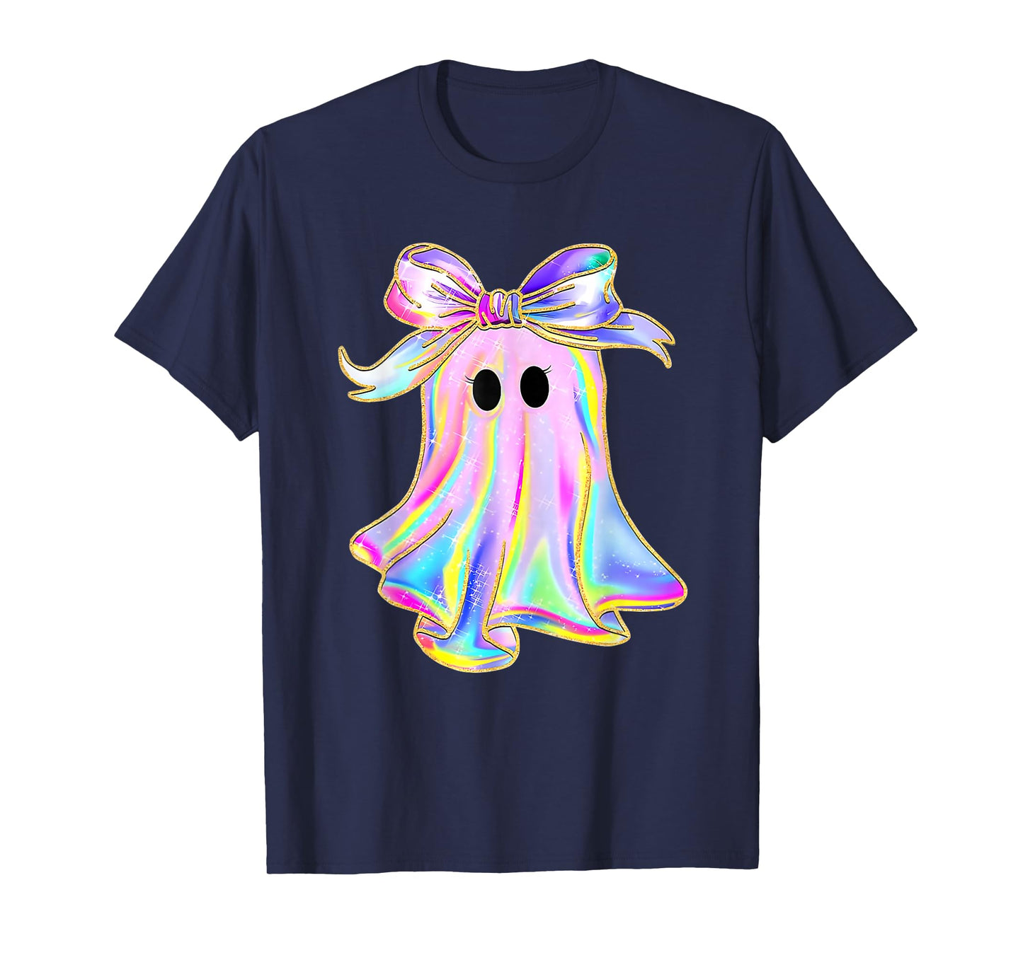 Bow Rainbow Ghost Halloween T-Shirt