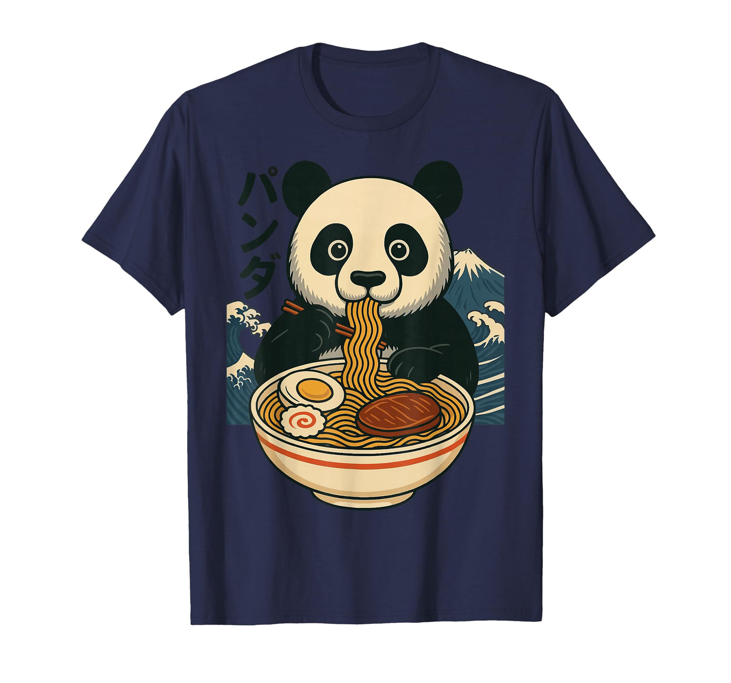 Anime Panda Eating Ramen Japanese Japan T-Shirt