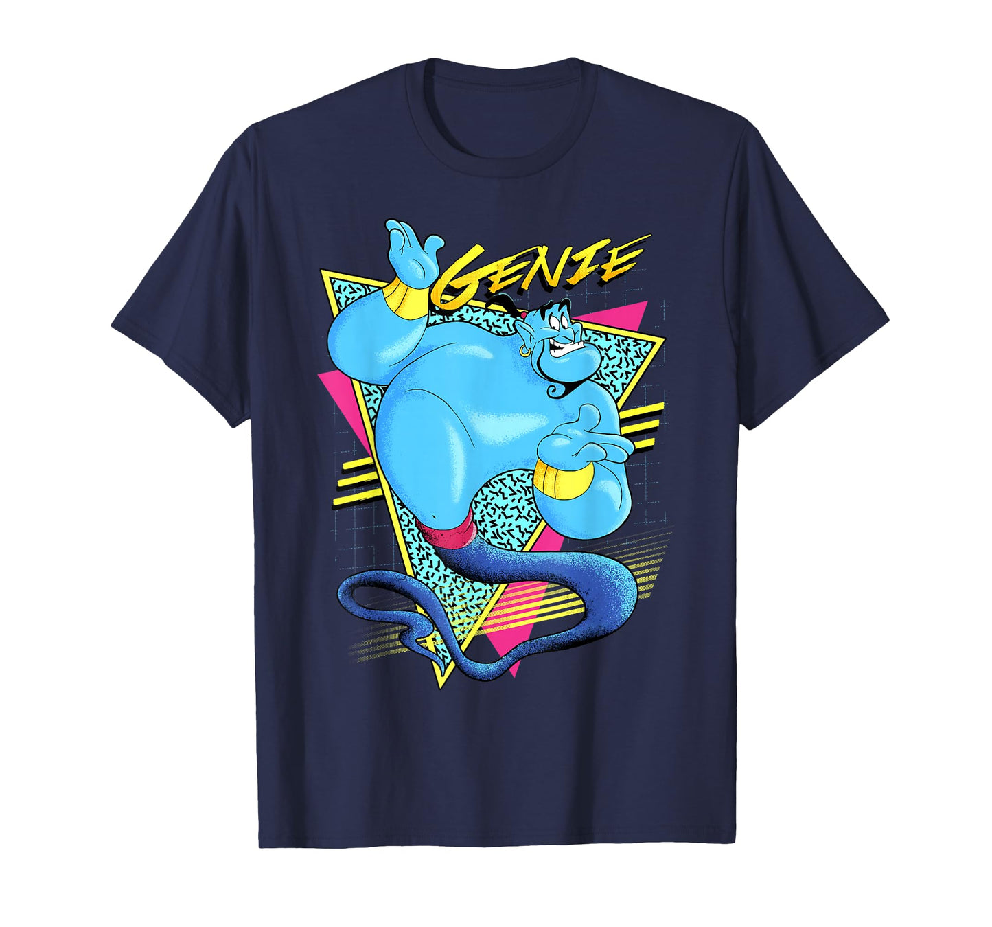 Disney Aladdin Genie Retro Abstract Portrait Logo T-Shirt Small