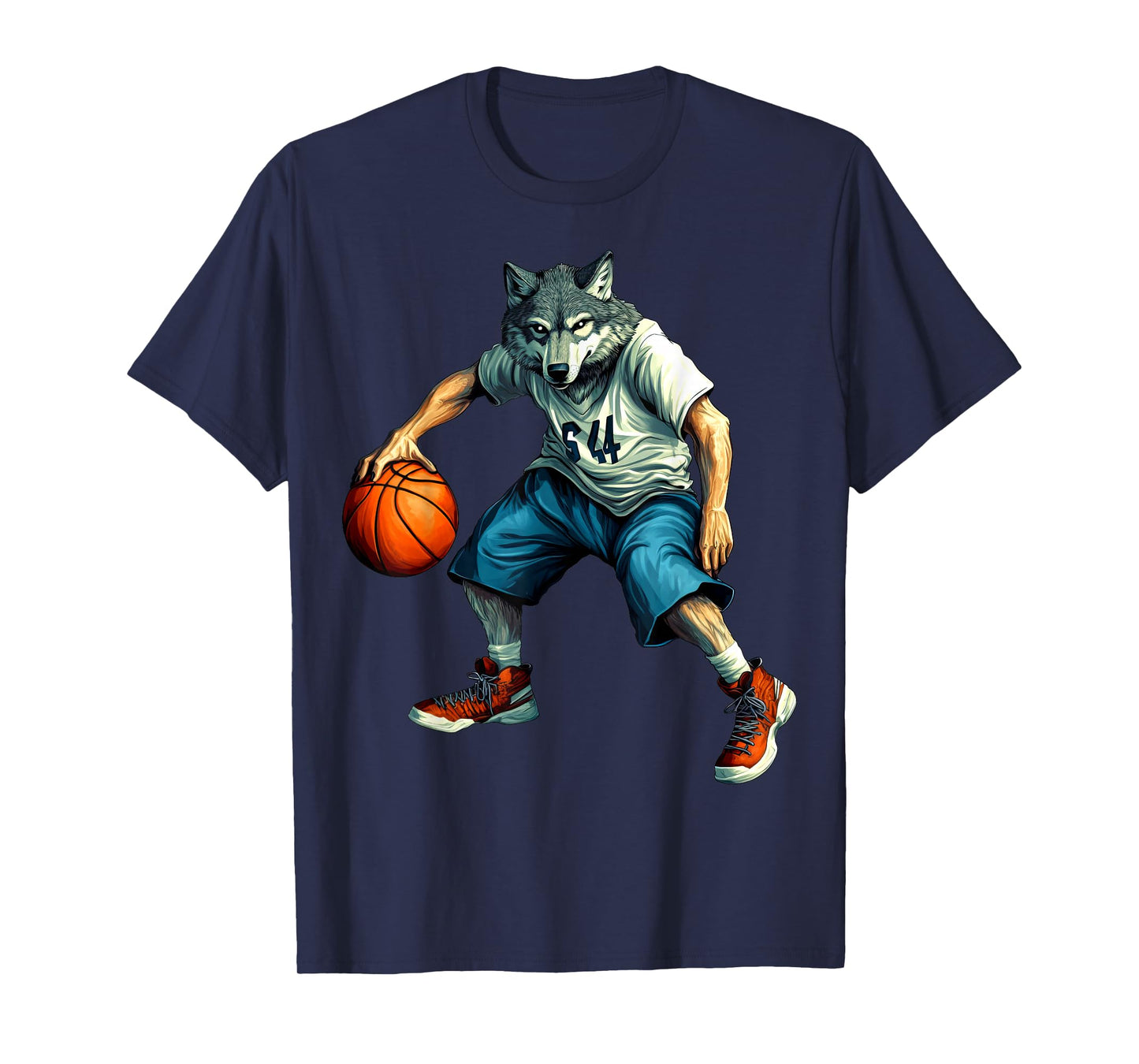 Wolf Basketball Player T-Shirt