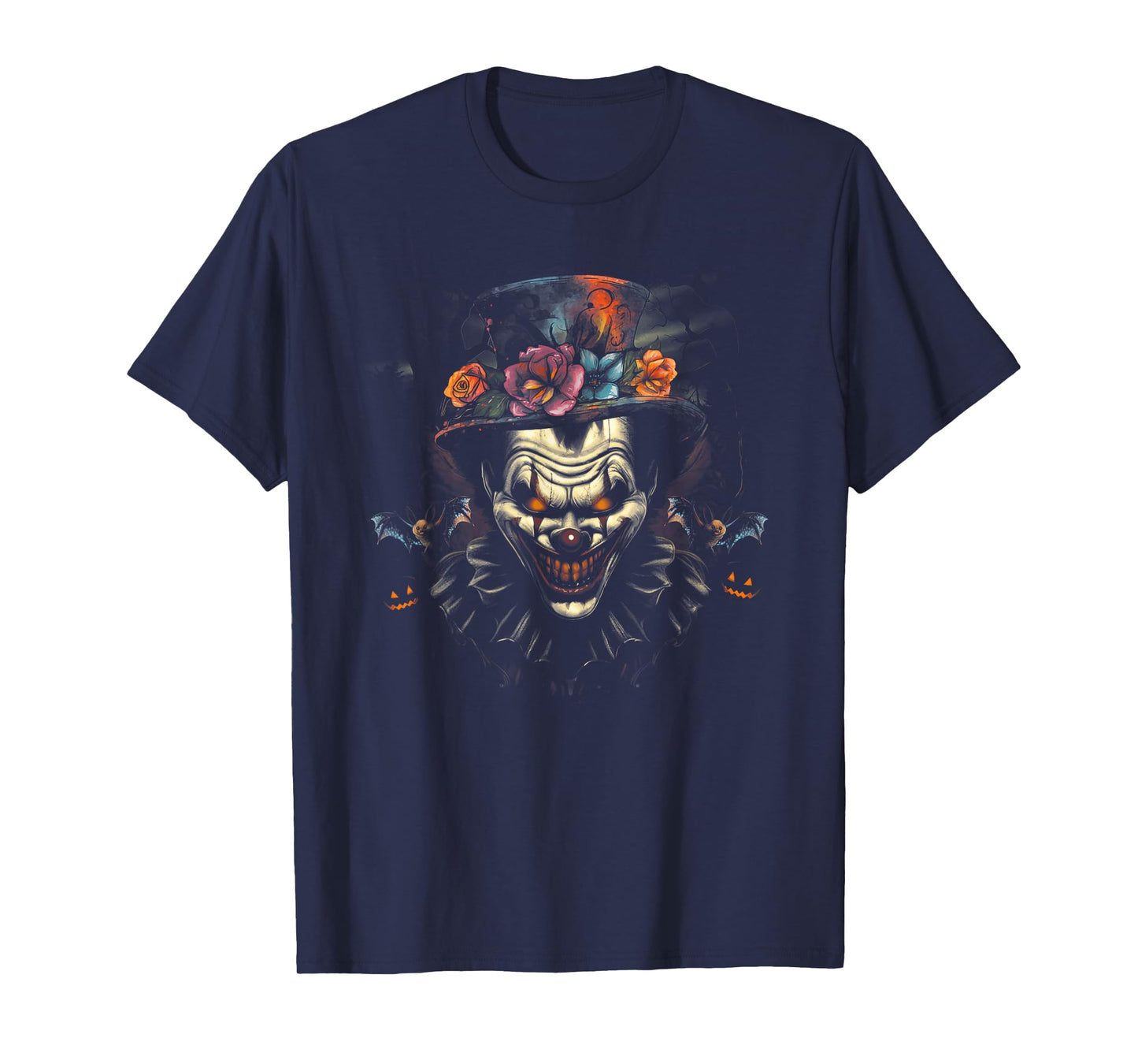 Halloween Scary Evil Clown Mask Horror Face Zombie Costume T-Shirt