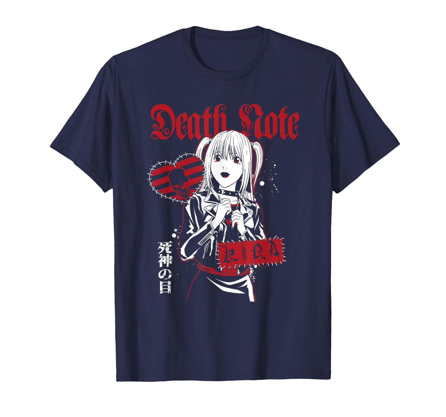 Death Note Misa Punk Patches Collage Anime T-Shirt