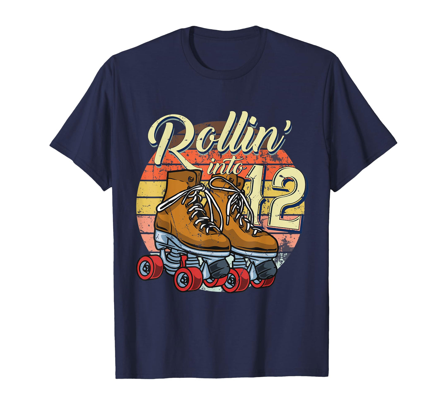 12th Bday Outfit 12 Year Old Girl Rolling Into 12 Birthday T-Shirt