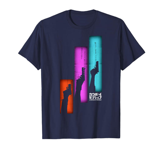 Cowboy Bebop Guns Up Silhouette Panel Poster T-Shirt