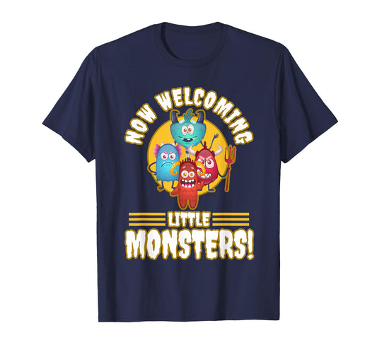 Now Welcoming Little Monsters Halloween Costume For Adults T-Shirt