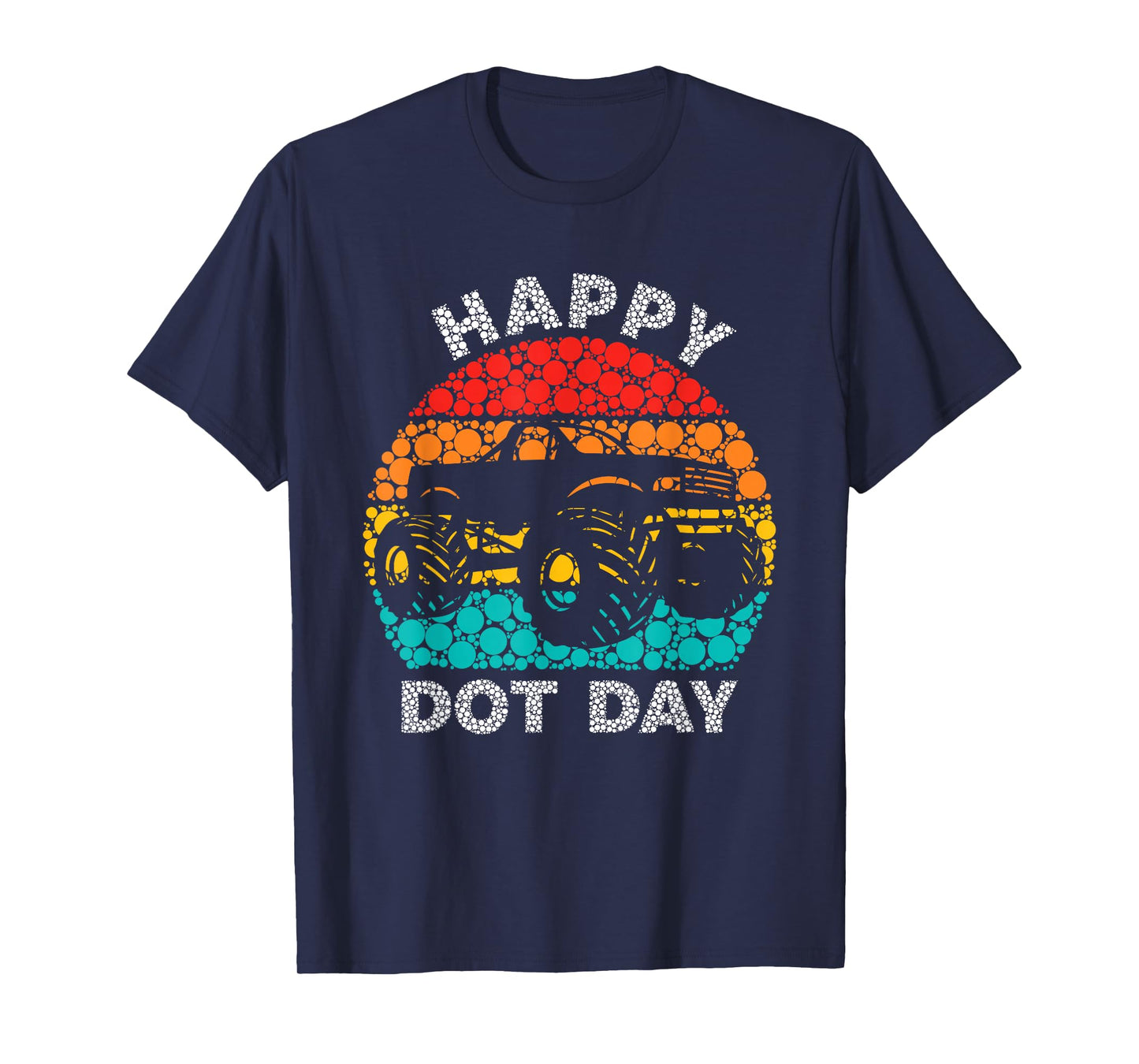 Polka Dot Monster Truck Funny Dot Day for Boys Kids Toddler T-Shirt
