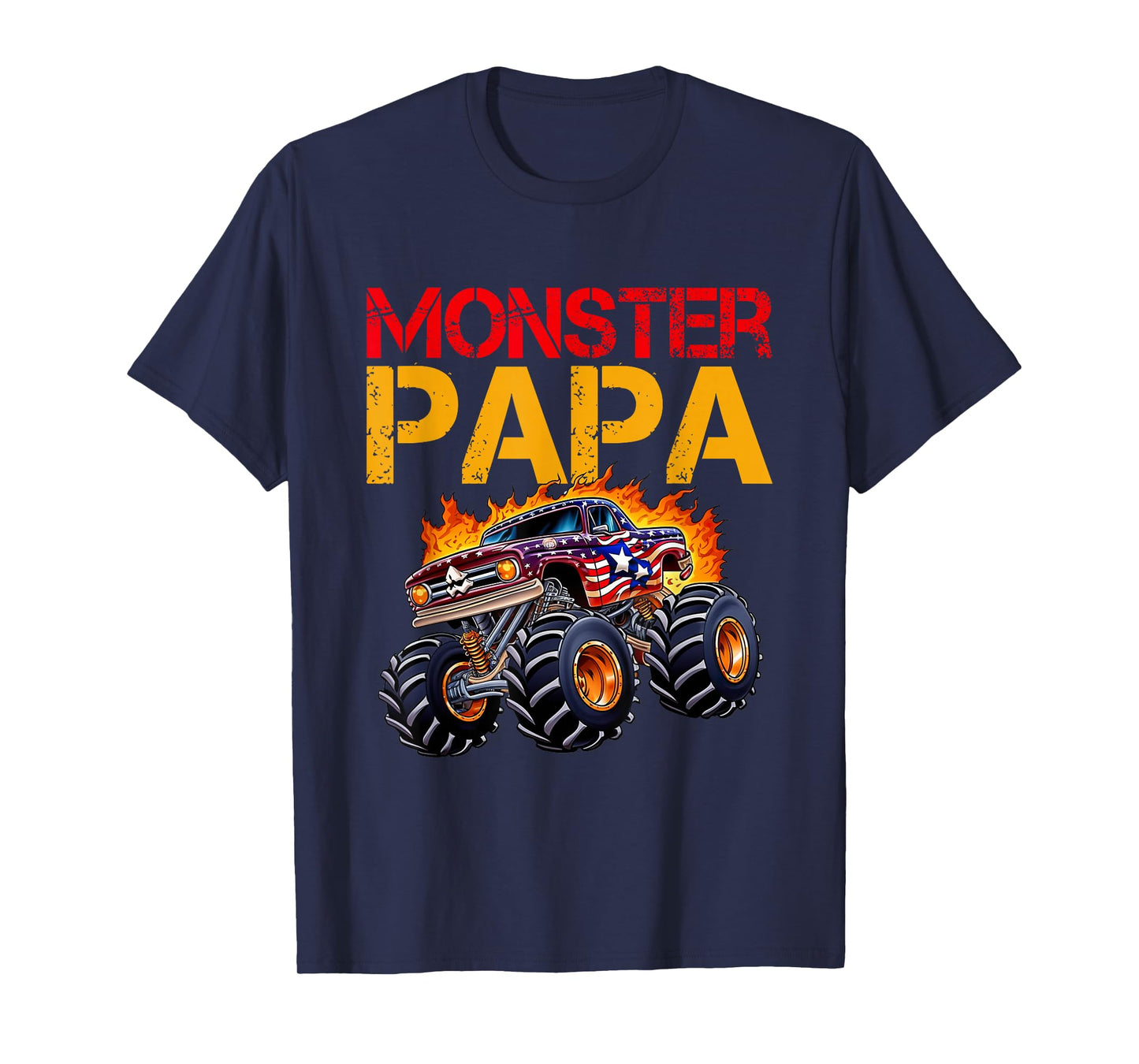Monster Truck Papa Father's Day Dad Men T-Shirt