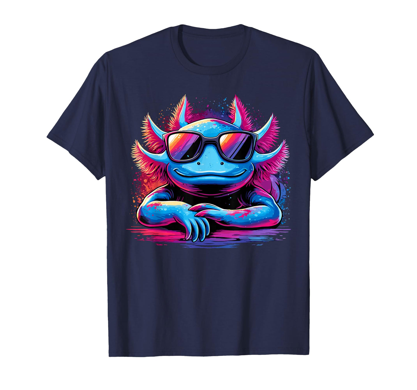 Axolotl Colorful Anime Cute Kawaii Axolotl T-Shirt