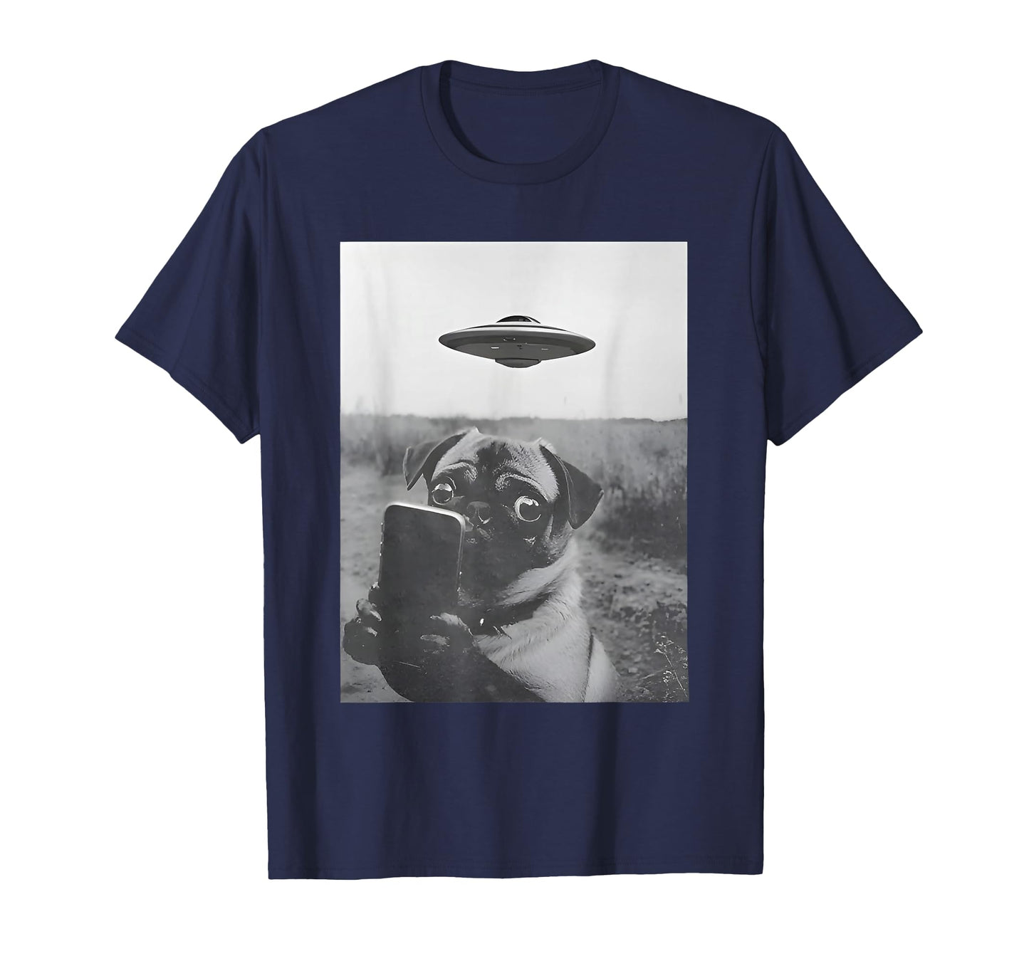Vintage UFO Pug T-Shirt