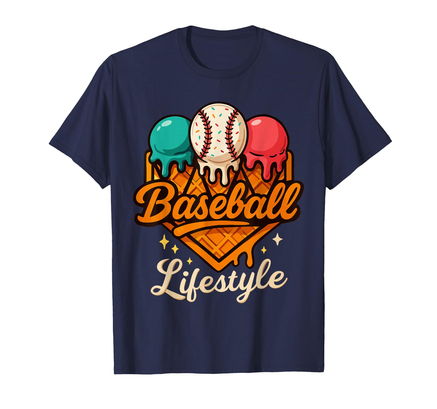 Baseball Drip Outfit Boys, Ice Cream Drip Baseball Lifestyle T-Shirt