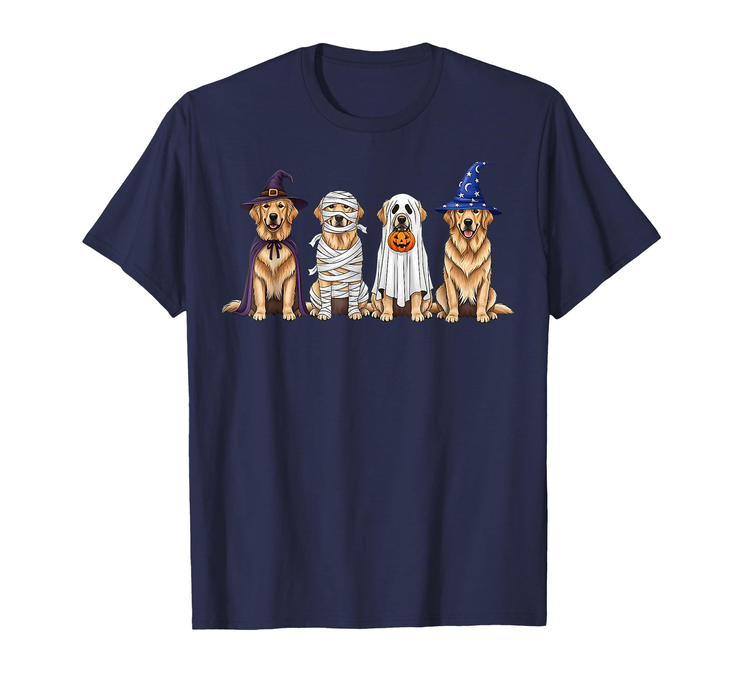 Halloween Golden Retriever Ghost Spooky Dog Lovers Dog Mama T-Shirt