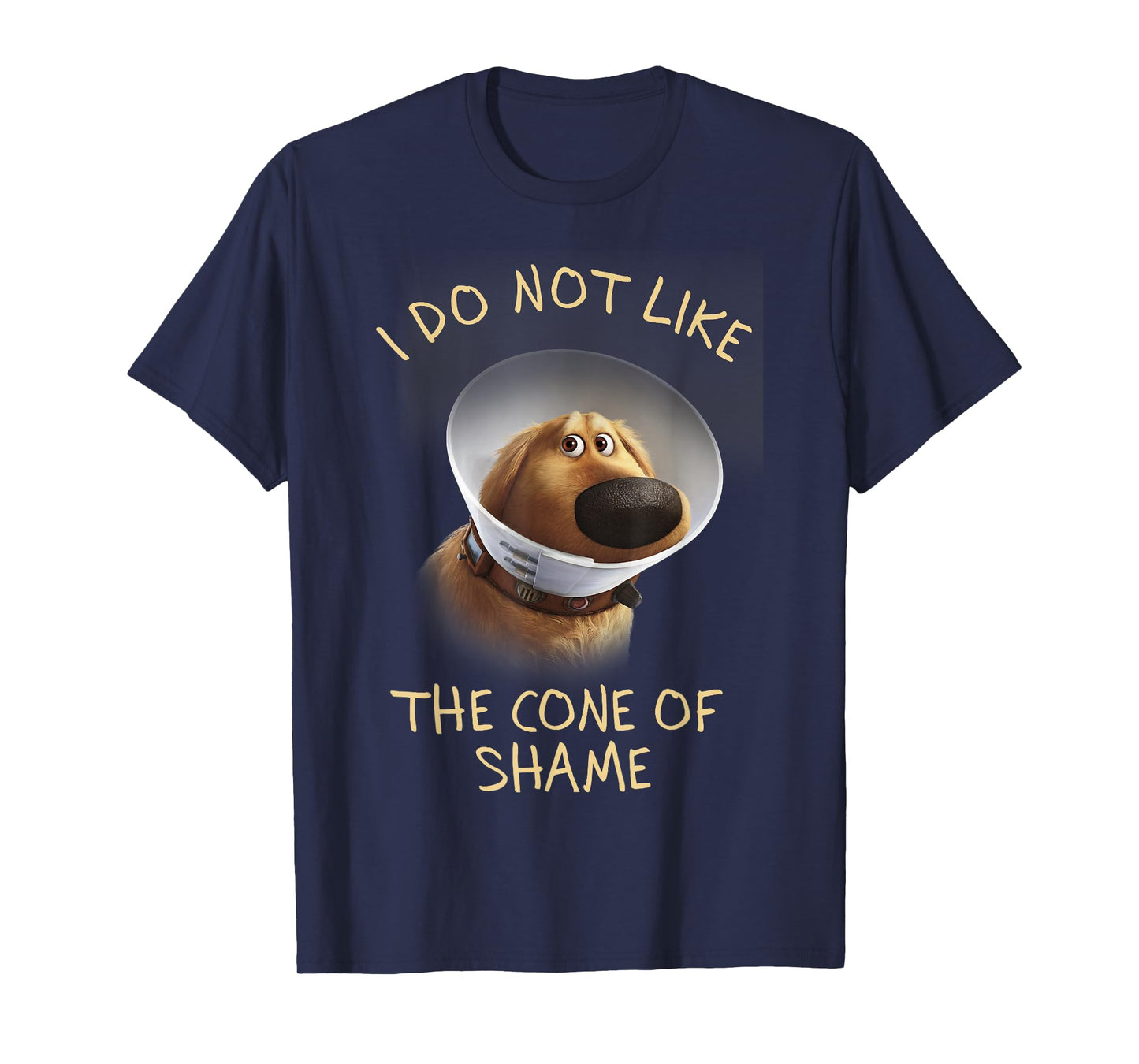 Disney Pixar Up Dug Sad Cone of Shame Graphic T-Shirt T-Shirt