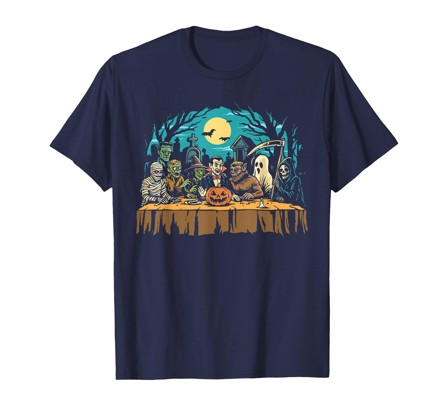 Last Dinner Halloween Monsters Spooky Supper of Darkness T-Shirt