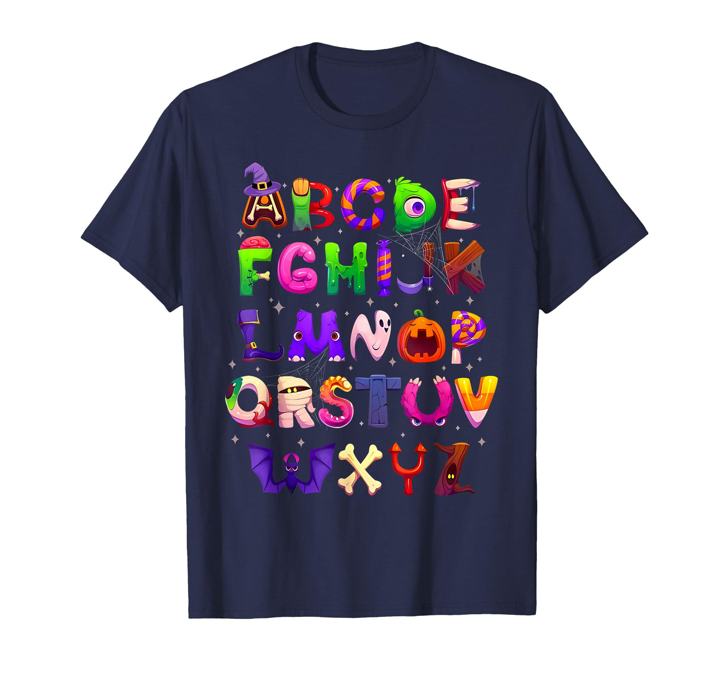 ABCs Learning Kindergarten Teacher Funny Halloween Alphabet T-Shirt