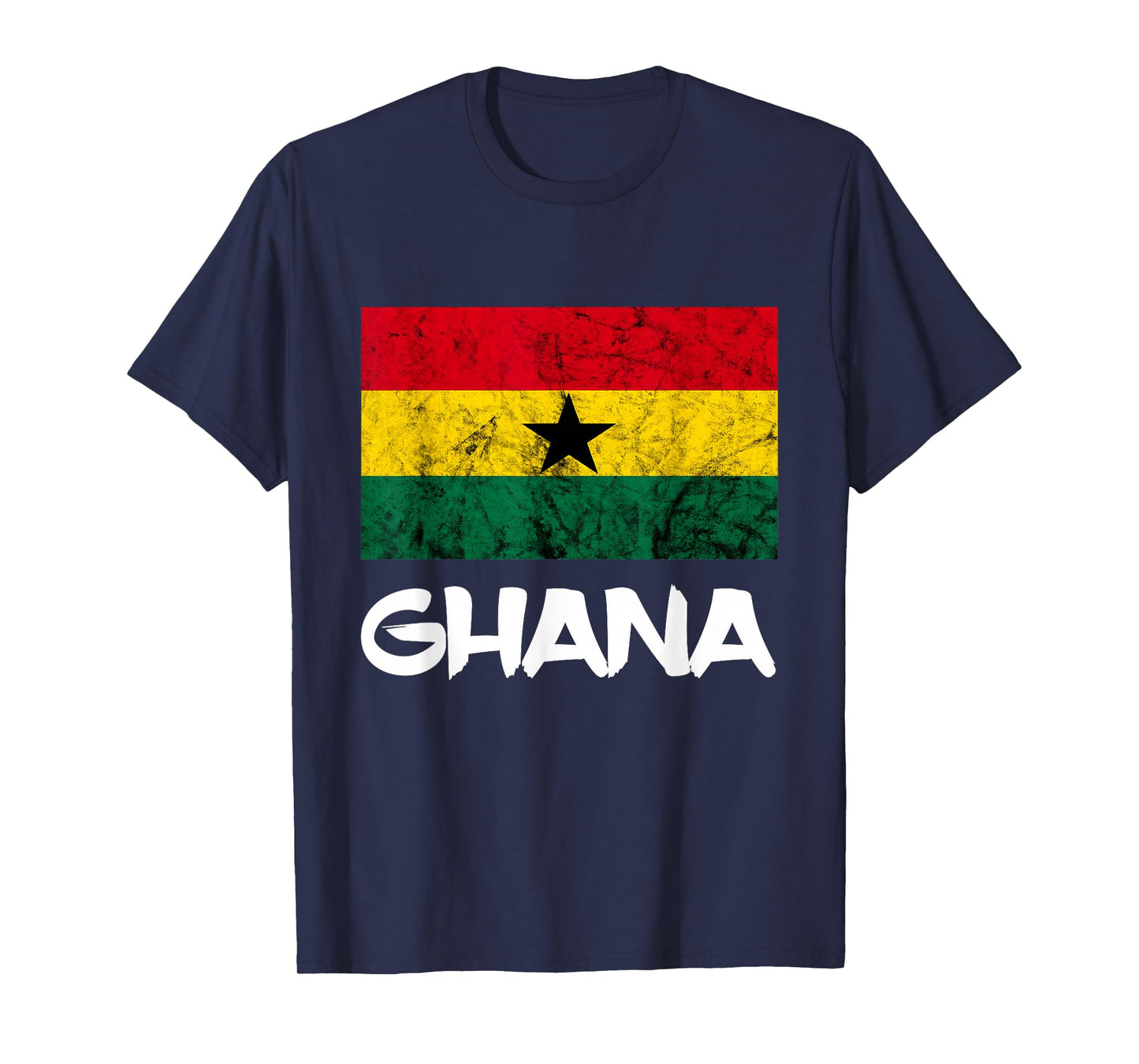 Ghana Vintage Ghanese Flag Africa Ghanese Roots Ghana Flag T-Shirt