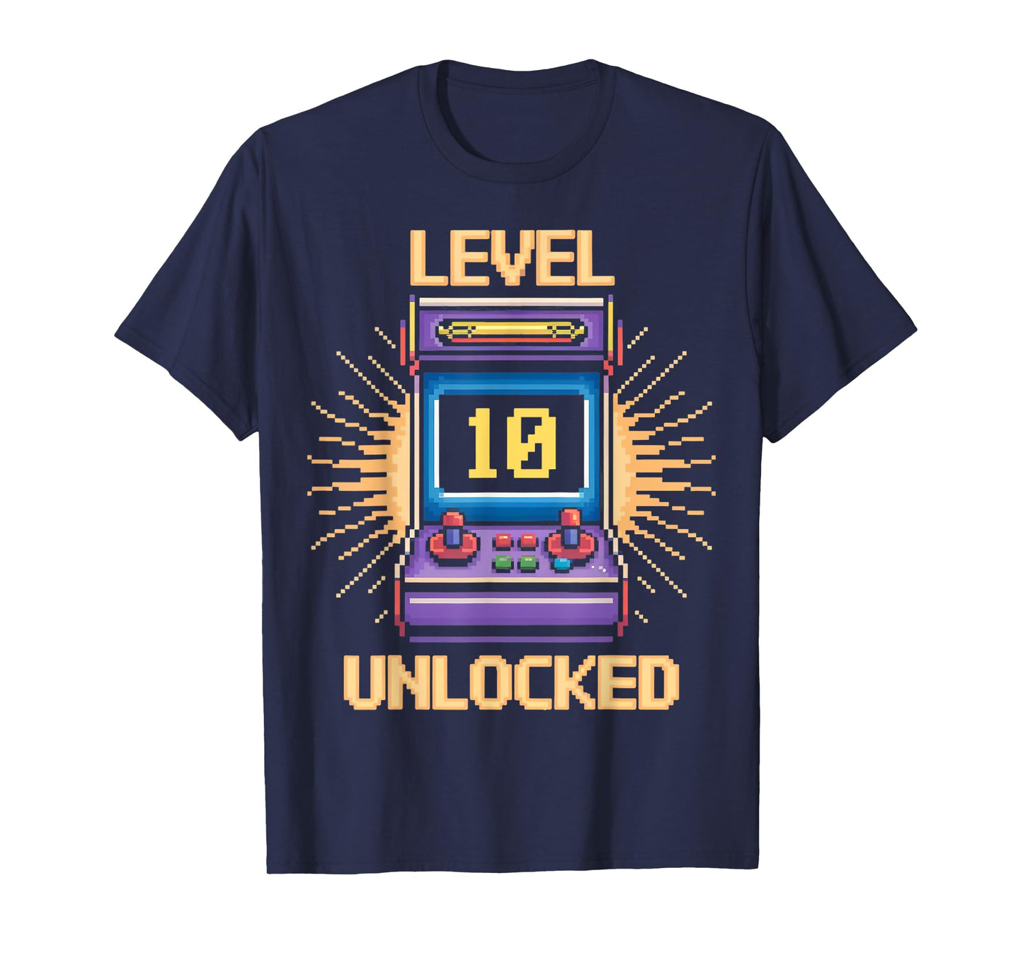 Level 10 Unlock Birthday Gamer 10 Year Old Video Game Arcade T-Shirt
