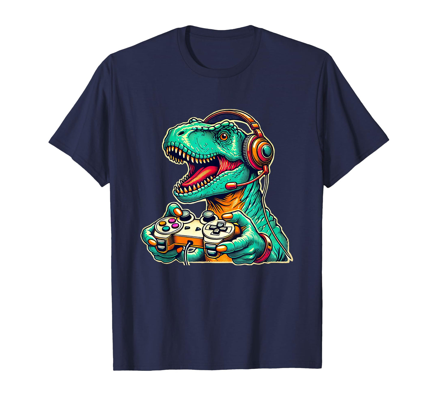 Cool Gamer Dino T-Rex Gamer Dinosaur Gaming T-Shirt