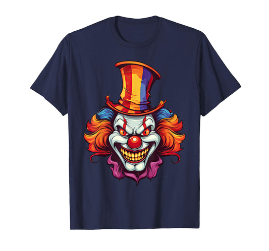 Scary Evil Clown Creepy Spooky Horror Haloween Costume T-Shirt