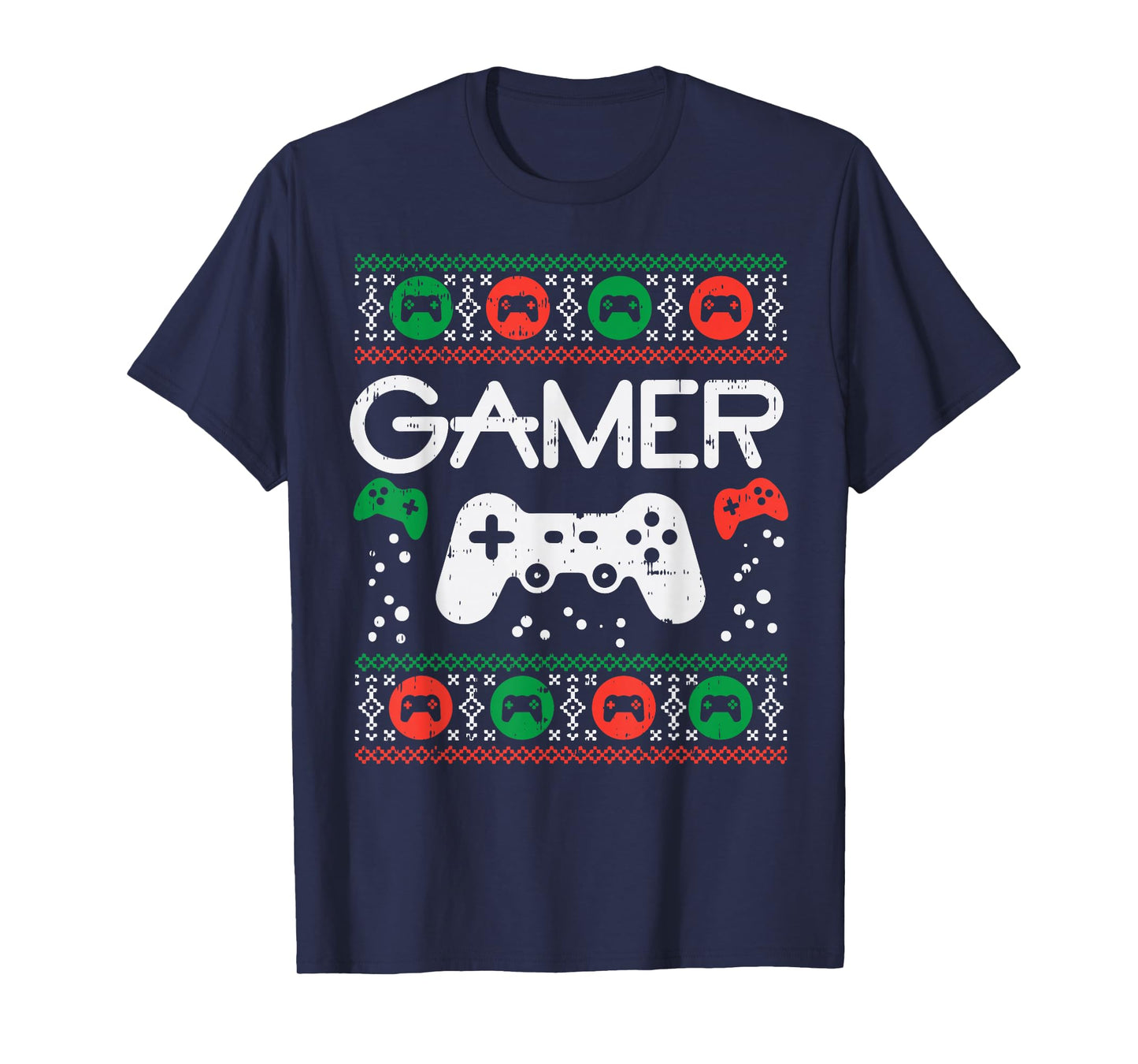 Gamer Ugly Christmas Sweater Retro Video Game Xmas Boys Gift T-Shirt