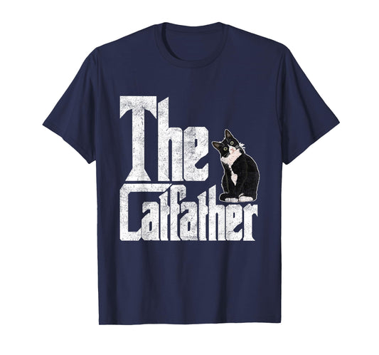 The Catfather Cat Father Mafia Whiskers Male Daddy T-Shirt Small